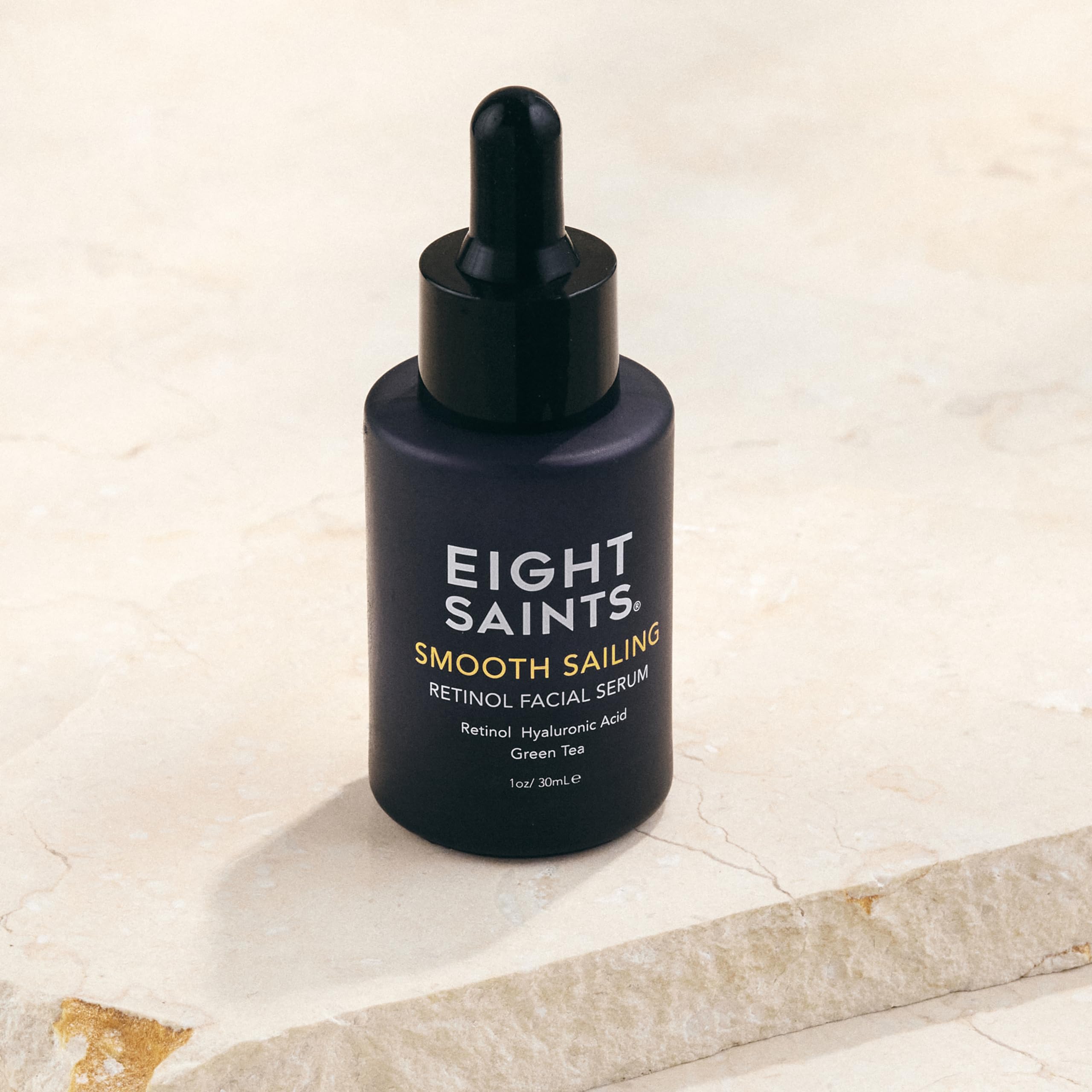 Eight Saints retinol serum dropper close-up for precise, controlled application