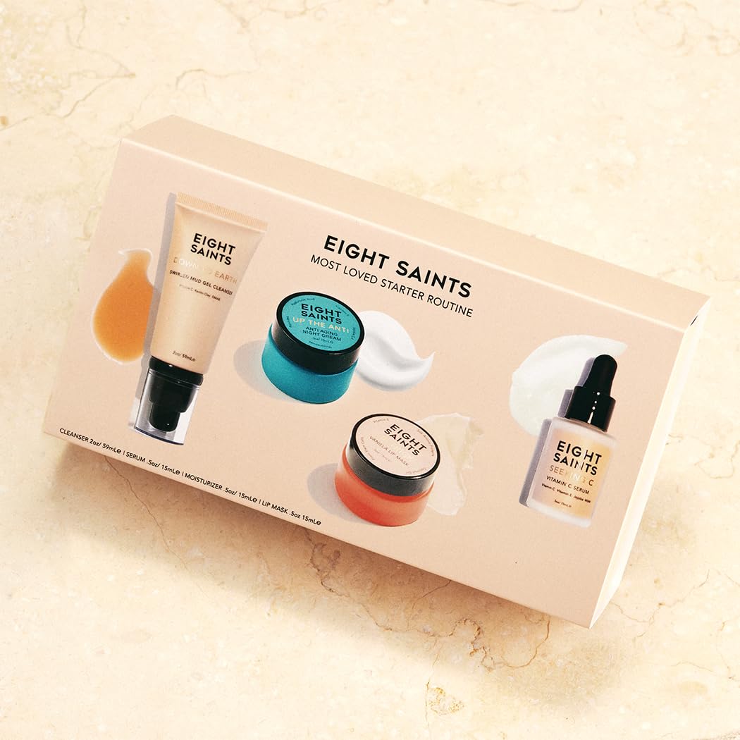 Eight Saints Vitamin C Face Serum brightens and supports a healthy-looking glow.