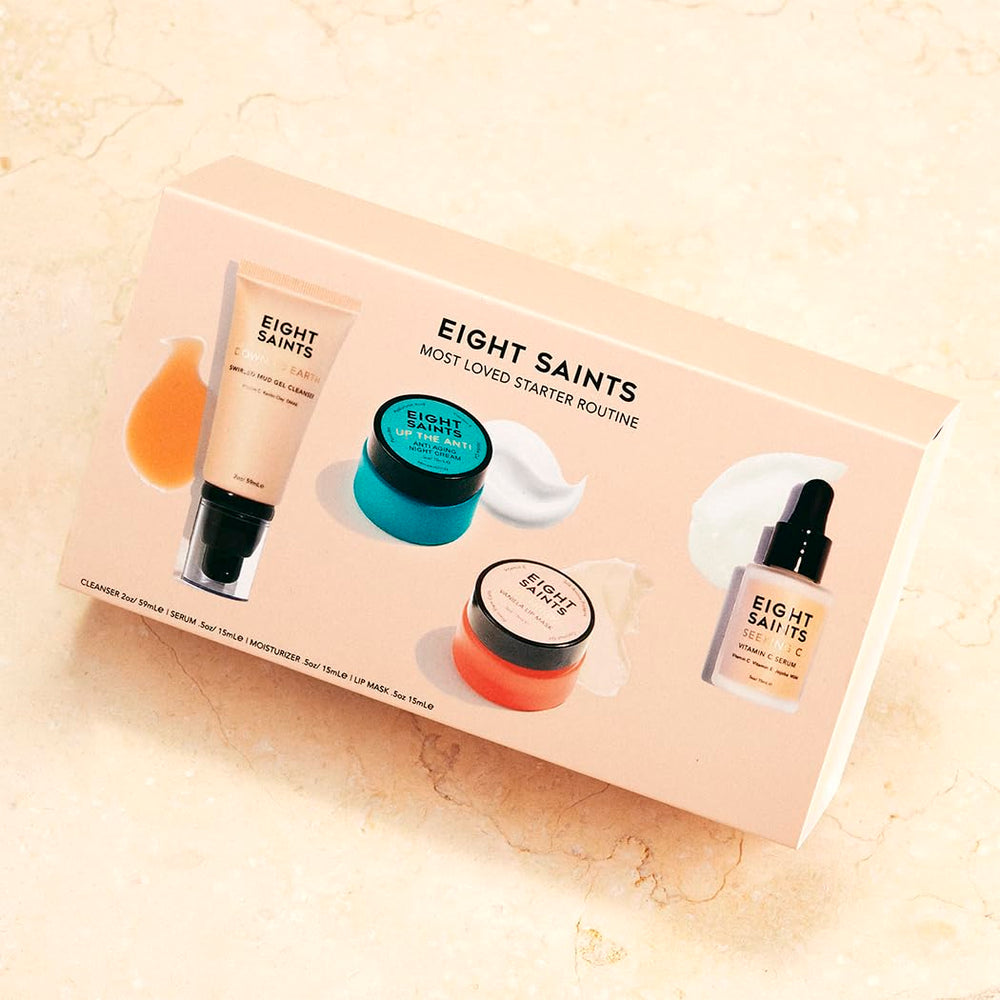 Eight Saints Vitamin C Face Serum brightens and supports a healthy-looking glow.
