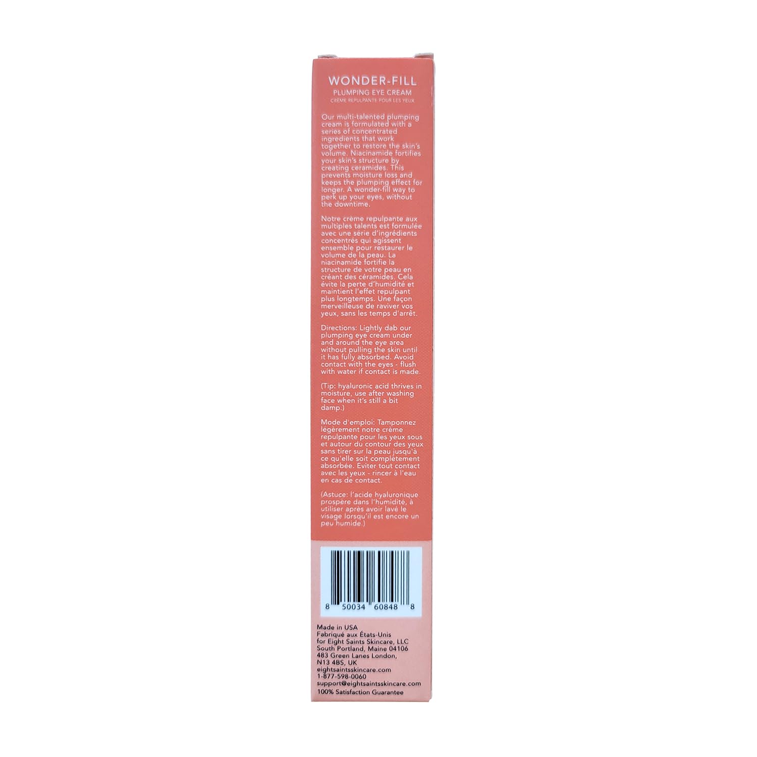 Eight Saints Wonder-fill Eye Cream cruelty-free badge signals ethical skincare