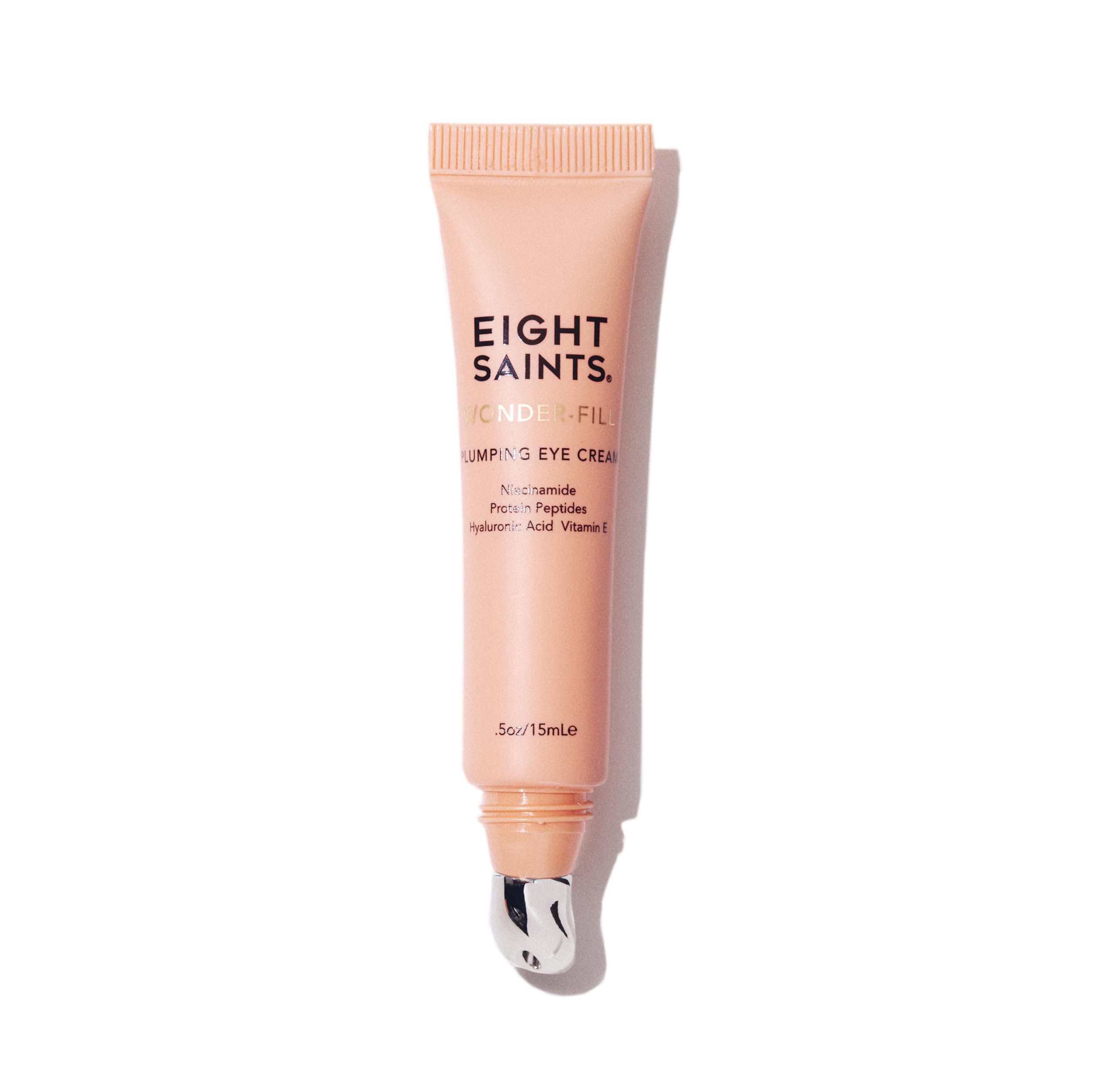 Eight Saints Wonder-fill Eye Cream packaging highlights premium, cruelty-free branding and eco-conscious packaging