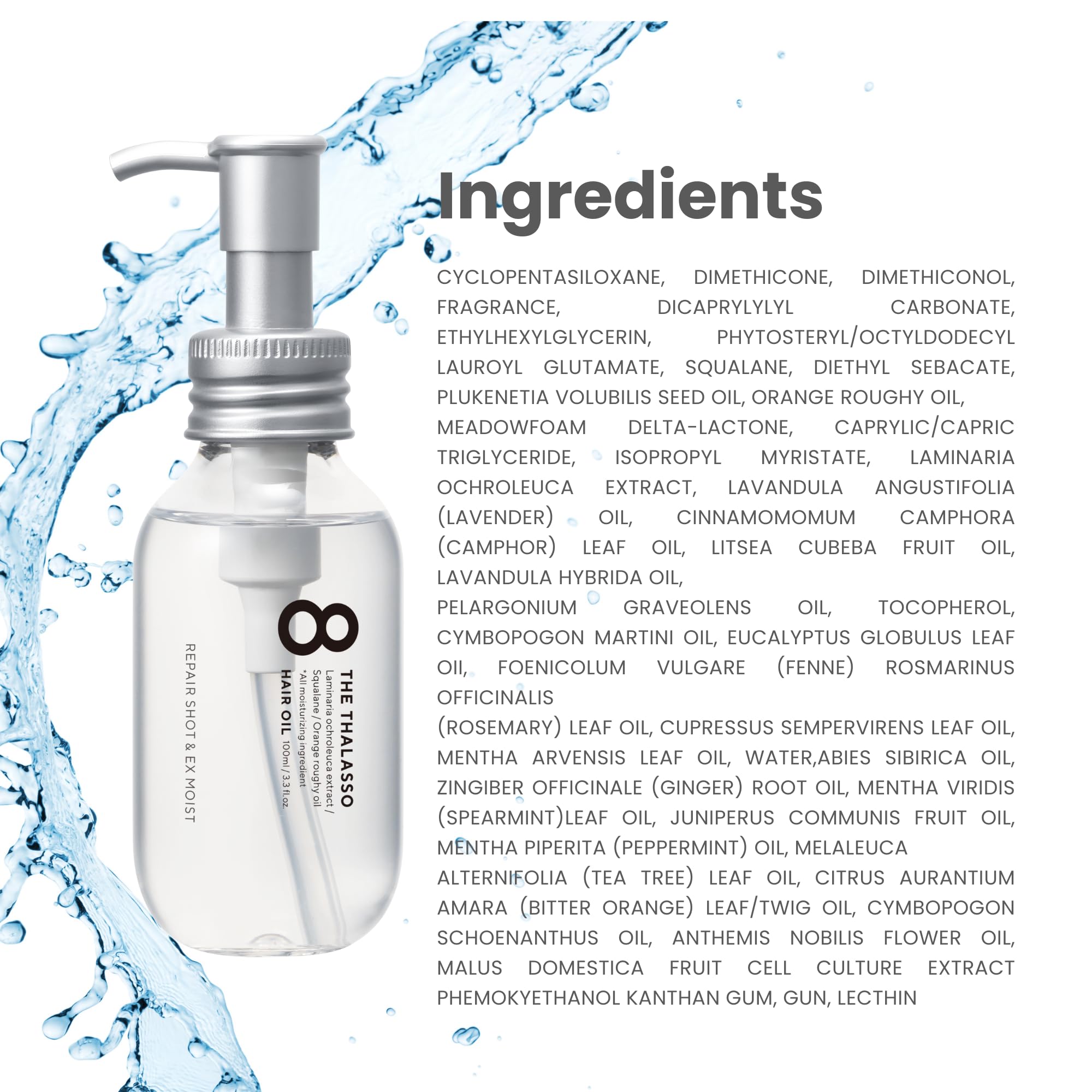 Eight the Thalasso paraben-free and sulfate-free formula label