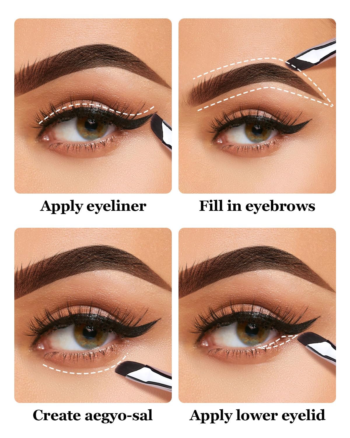 EIGSHOW Eyeliner Brush eyebrow-definition for crisp brow shaping.