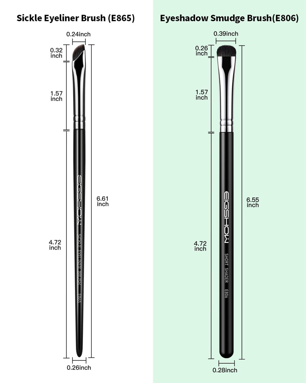 EIGSHOW eyeliner brush fine angle for sharp, clean wing lines