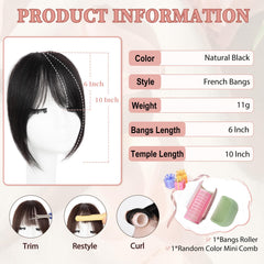 EINAEY bangs with temple pieces fit securely for all day stability