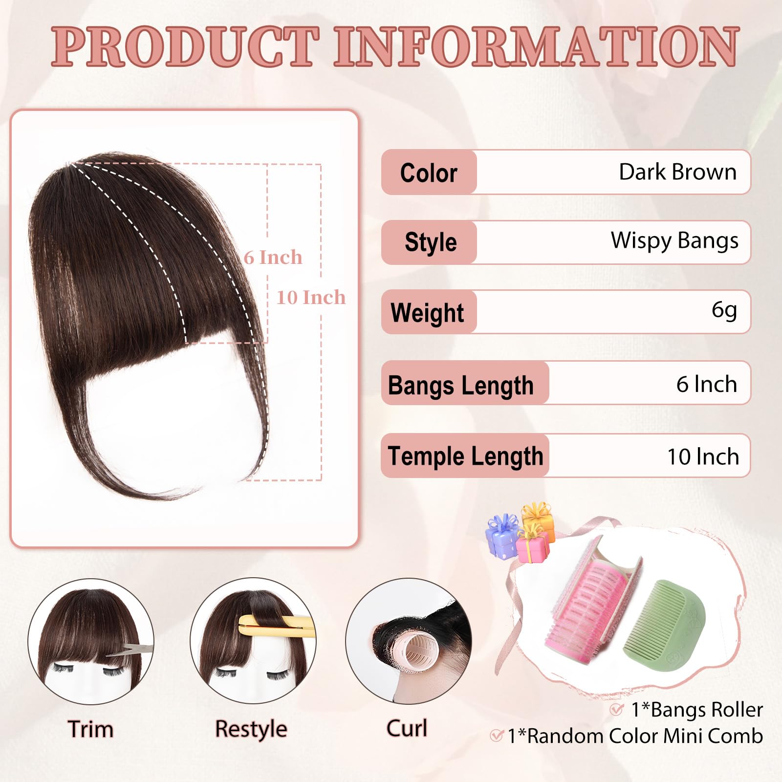 EINAEY darkest brown color match blends with brunettes