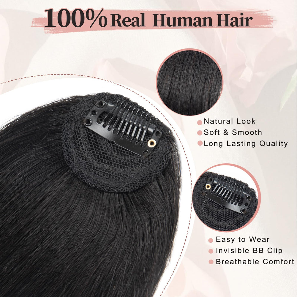 EINAEY French wispy bangs highlight face framing and soft features