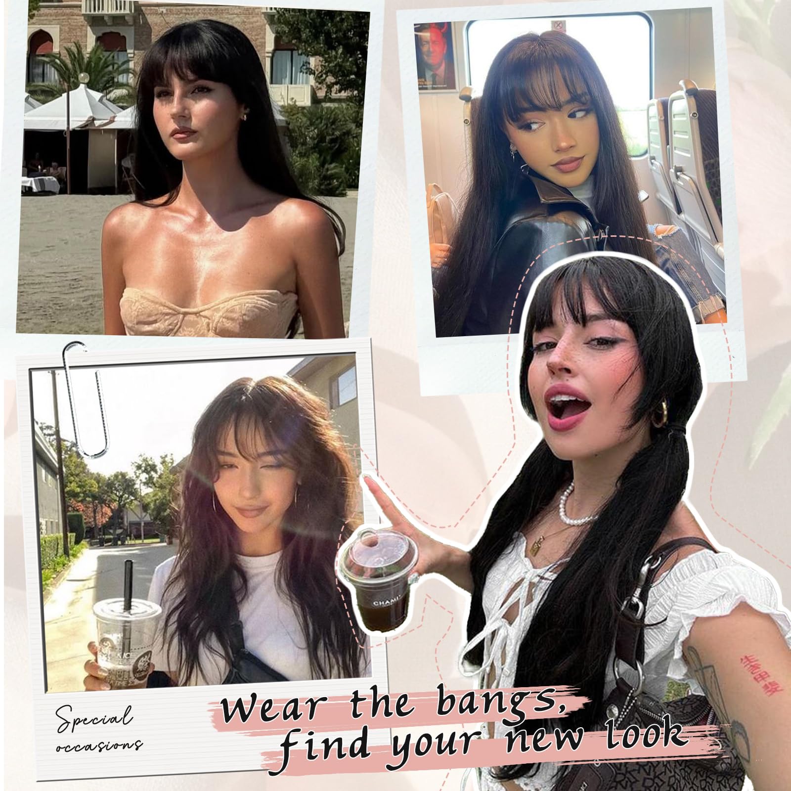 EINAEY natural black color option blends with real hair