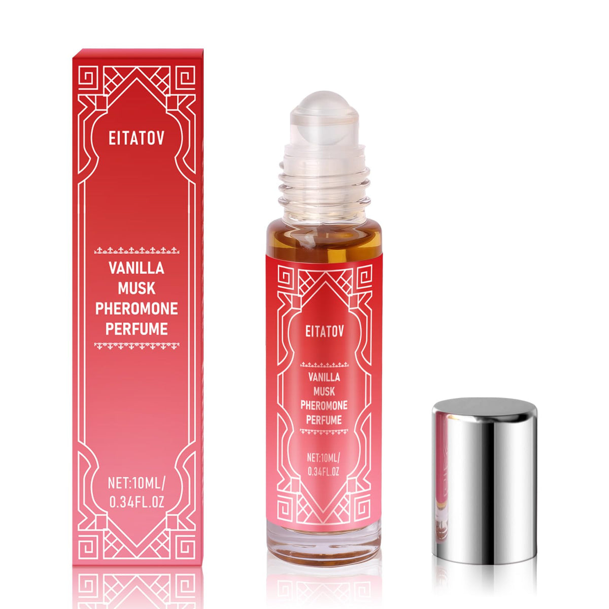 Eitatov vanilla perfume roll-on bottle close-up for everyday confidence.