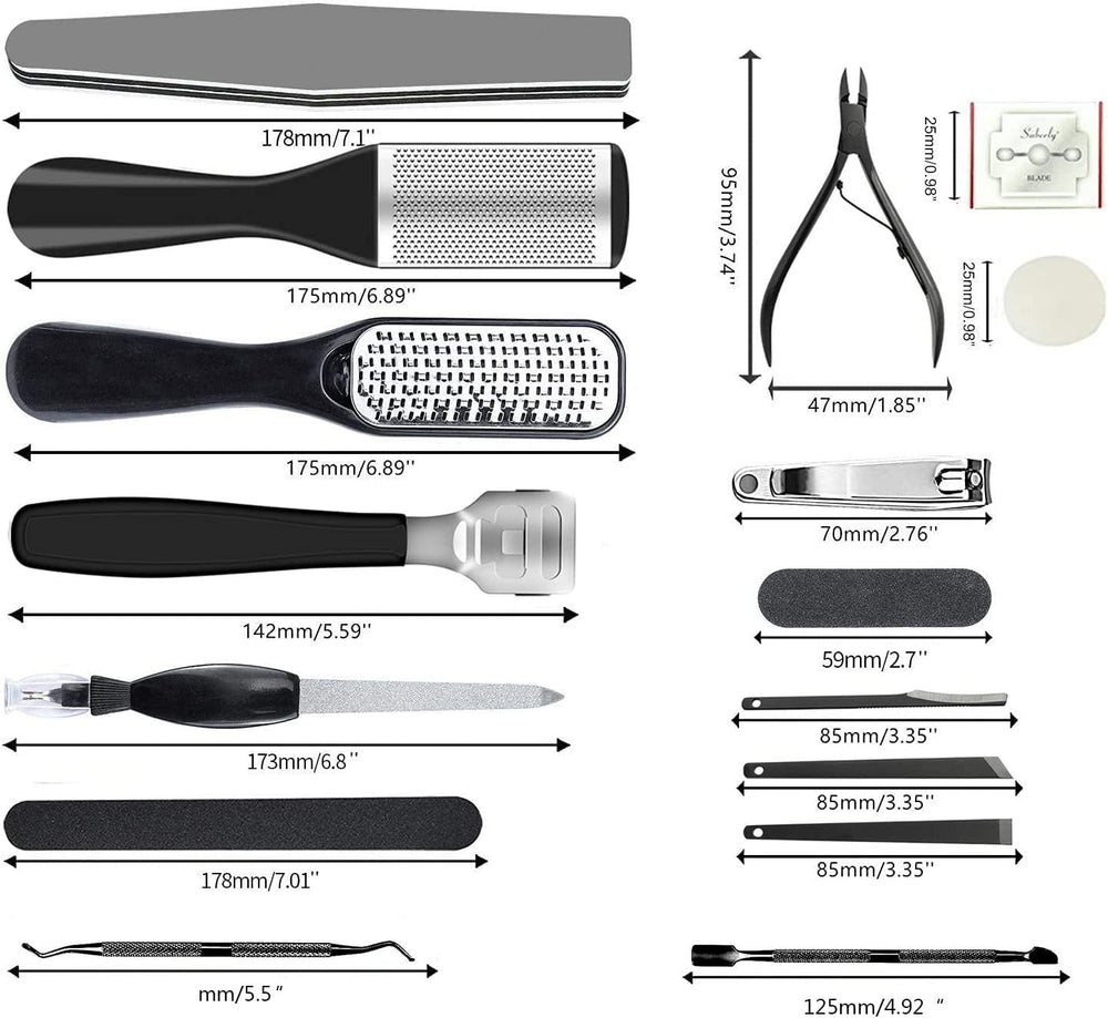 EKOCSIO 36-in-1 pedicure kit foot file for salon-like smoothness at home