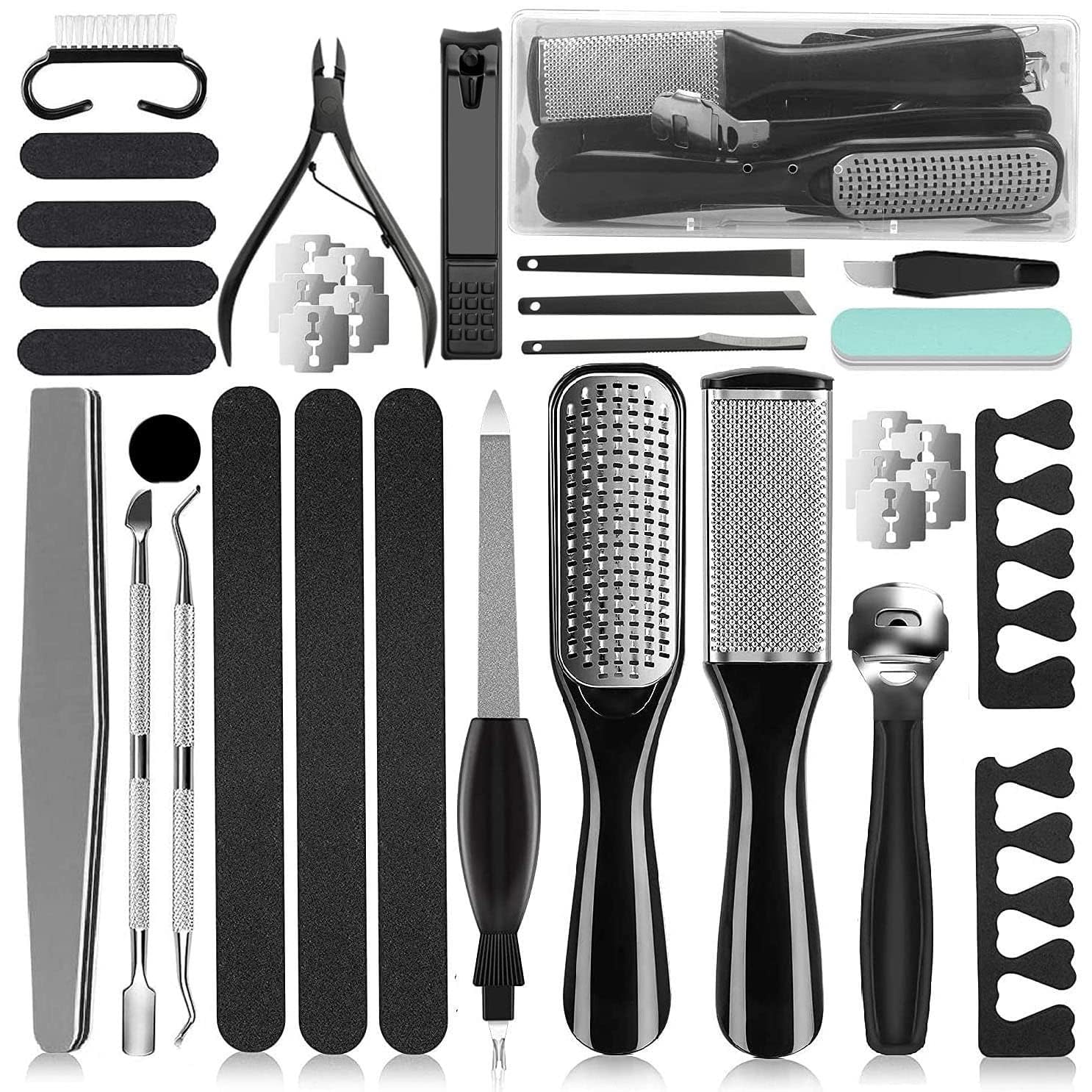EKOCSIO 36-in-1 pedicure kit foot rasp for smoothing rough skin
