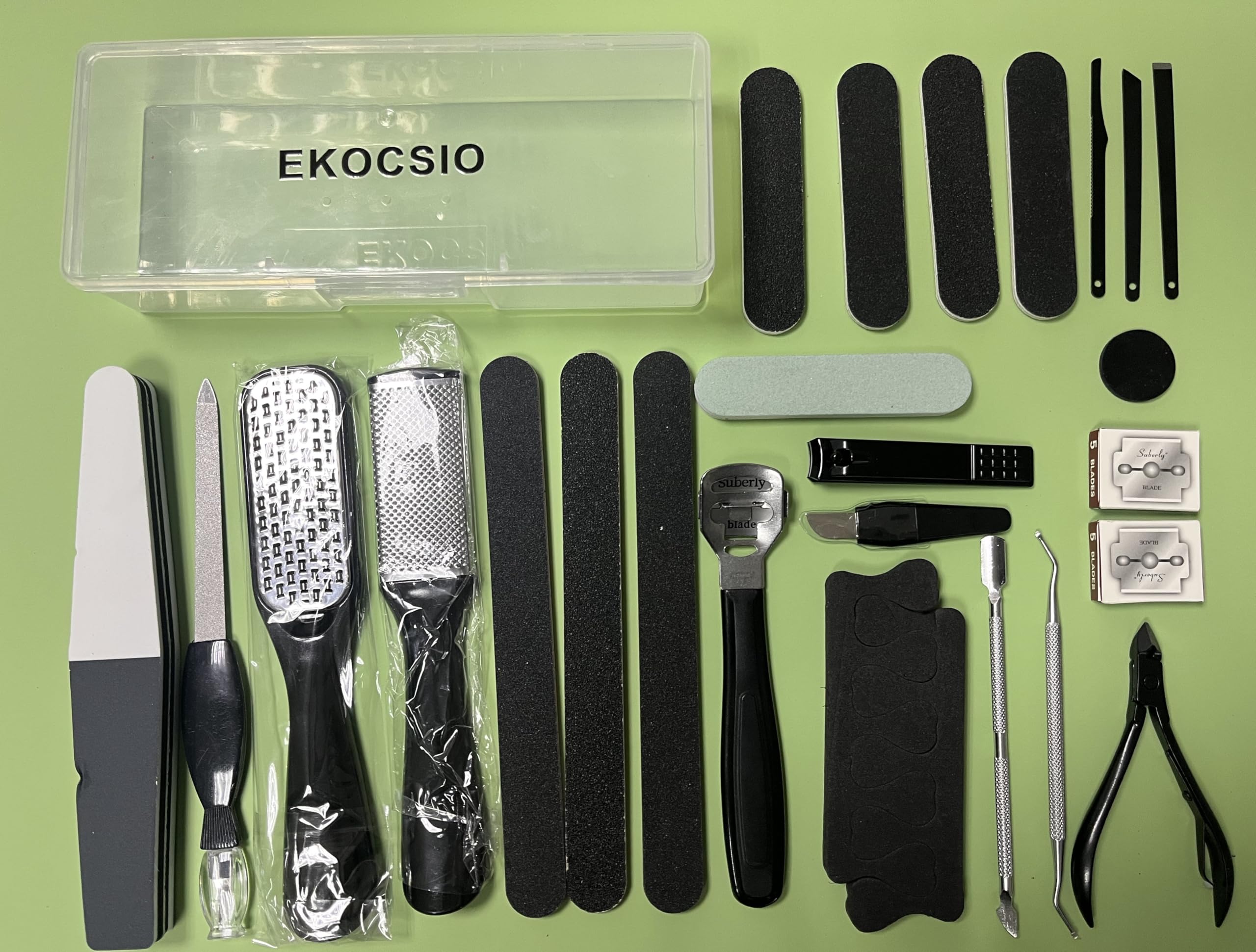 EKOCSIO 36-in-1 pedicure kit storage case for organized travel