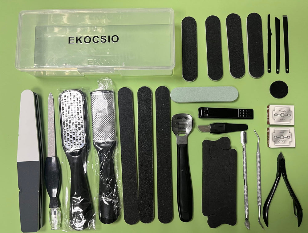 EKOCSIO 36-in-1 pedicure kit storage case for organized travel
