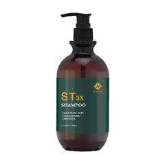 Elabore ST 3X Shampoo bottle pour with minty menthol and scalp exfoliation.