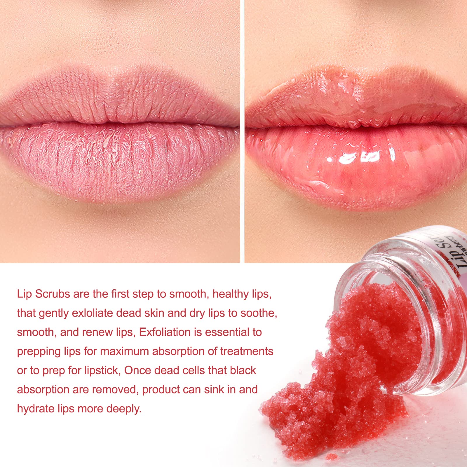 ELAIMEI lip scrub during use shows gentle massage for renewal.
