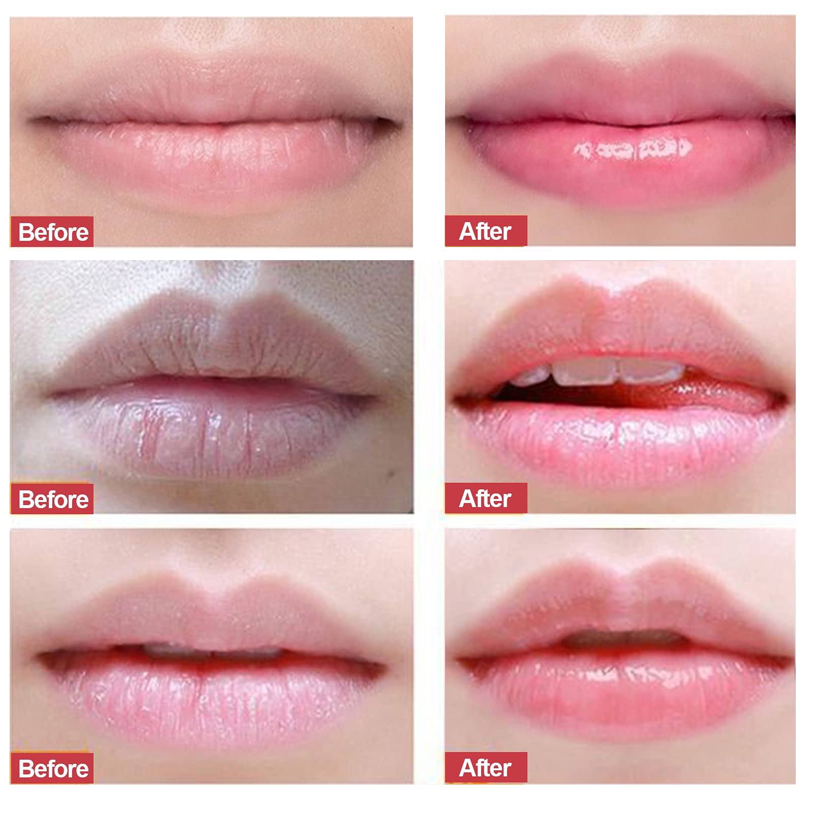 ELAIMEI lip scrub on lips provides exfoliation and prepares moisture acceptance.