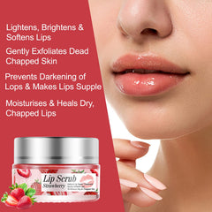 ELAIMEI strawberry lip scrub packaging box signals premium, cruelty-free care.