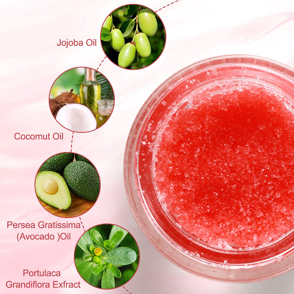 ELAIMEI lip scrub spoon application demonstrates easy, mess-free exfoliation.