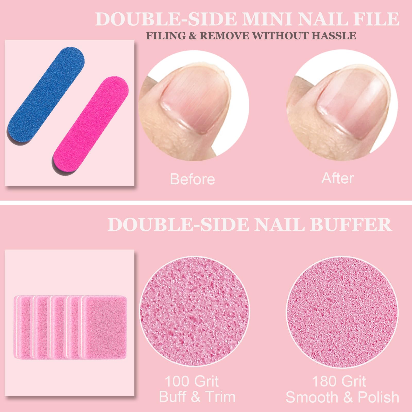 ELALRAU nail buffer achieves a smooth, salon-like shine