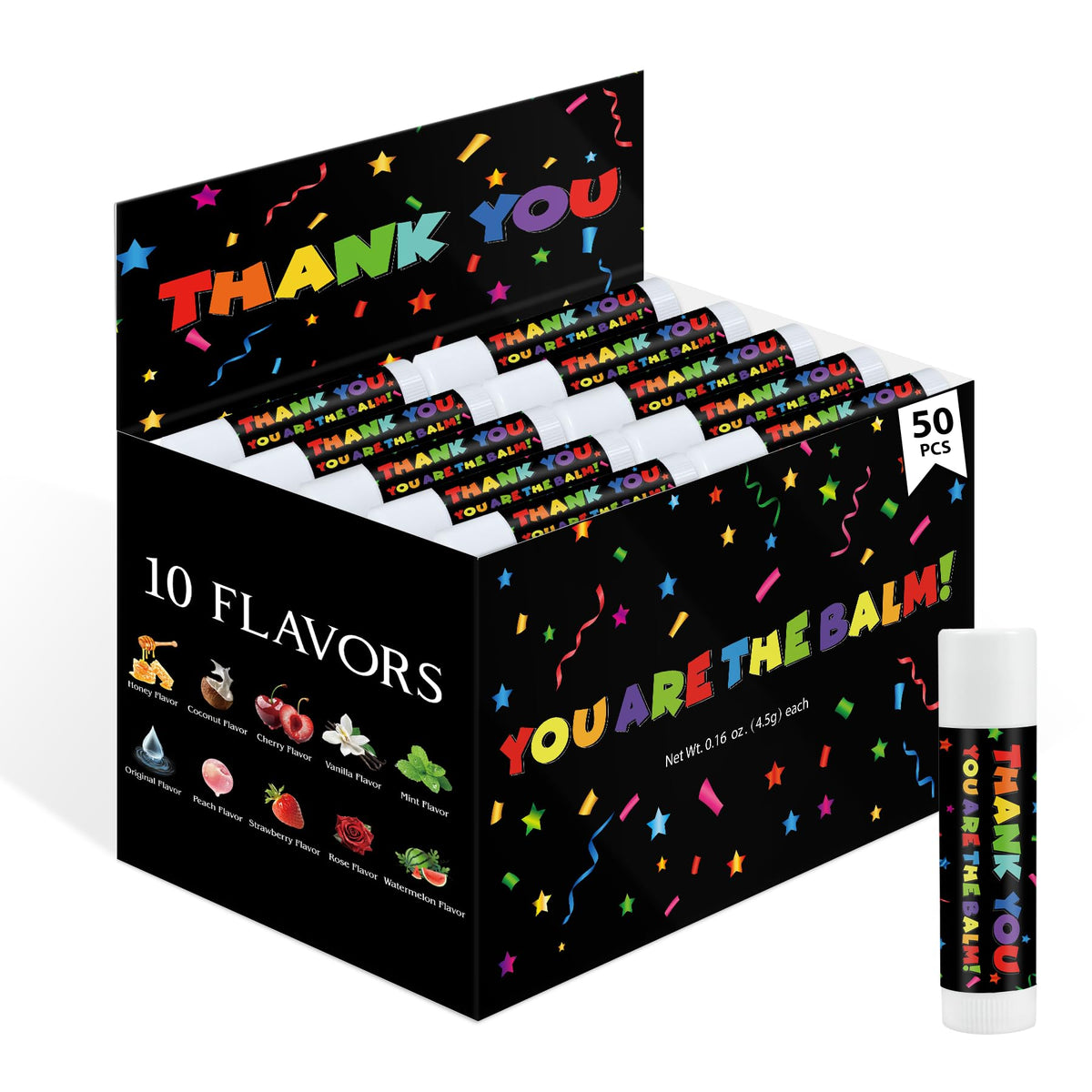 ElasignShopo lip balm collection—50-pack set for bulk gifting at events.