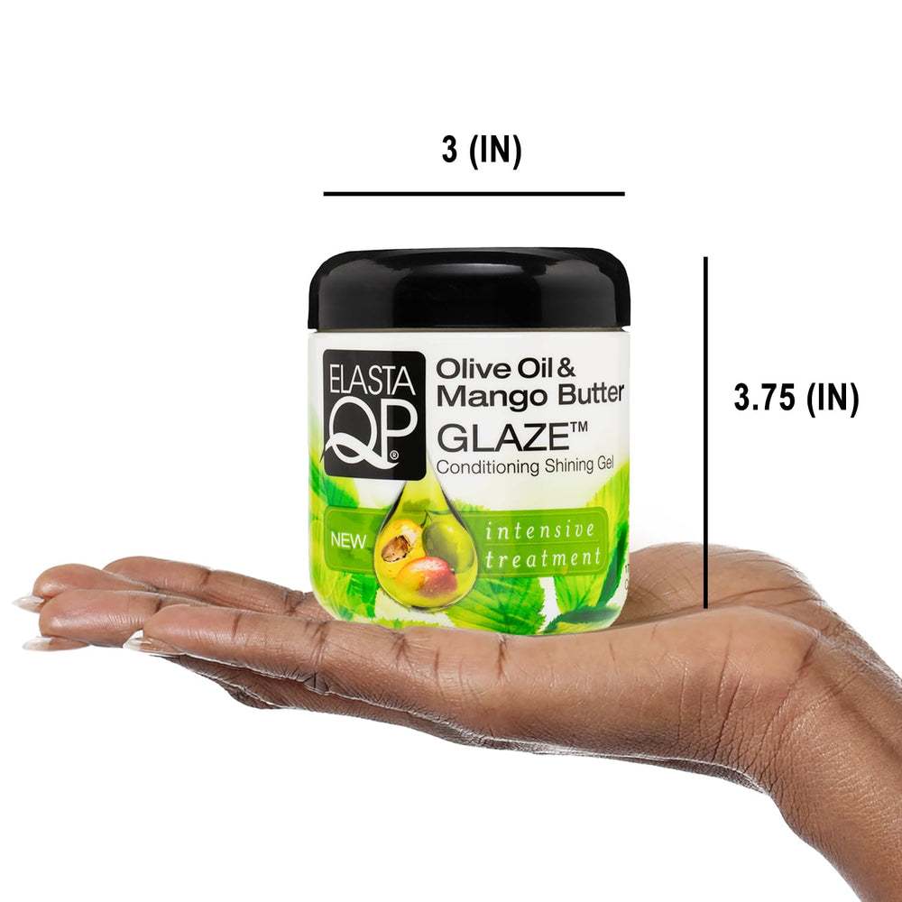 Elasta QP glaze provides a glossy, soft finish on hair