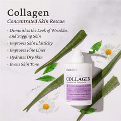 Elastalift Collagen Cream on the face smooths and nourishes the skin.