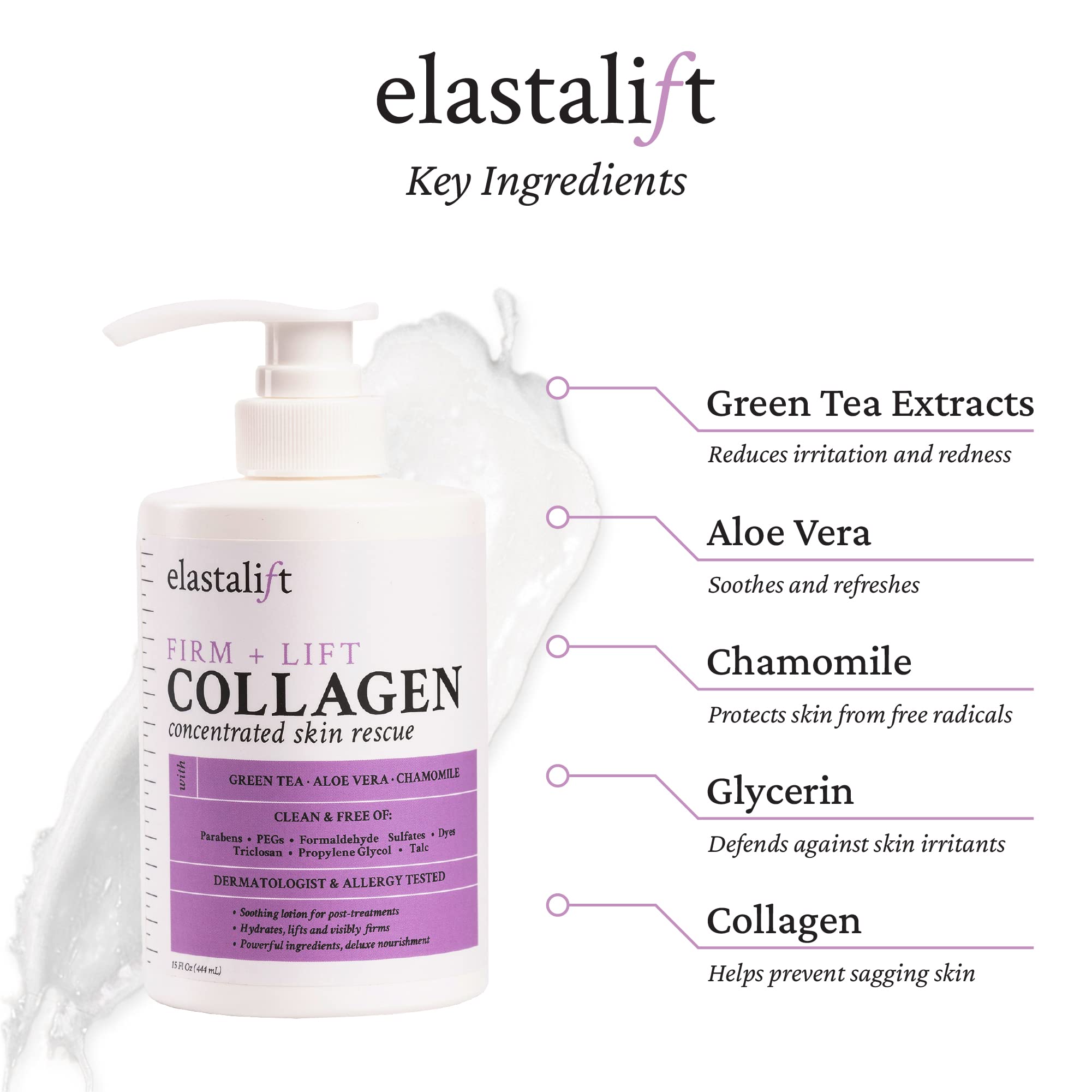 Elastalift Collagen Cream being applied to skin for daily hydration.