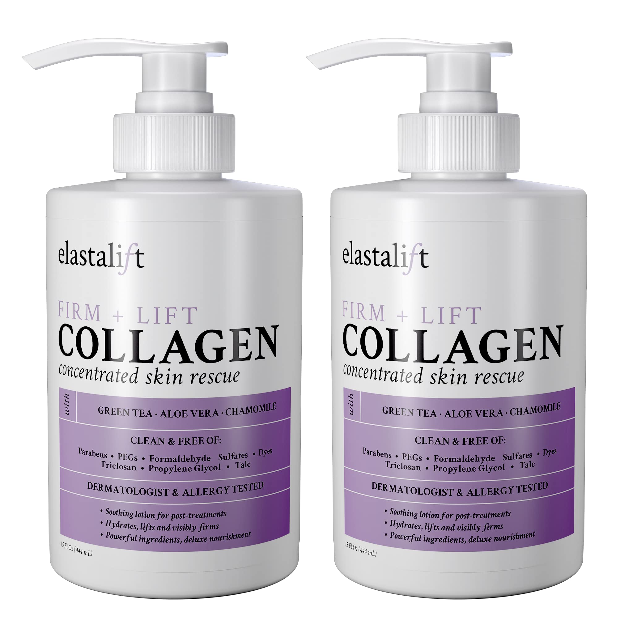 Elastalift Collagen Cream fragrance-free bottle demonstrates hydration for sensitive skin.