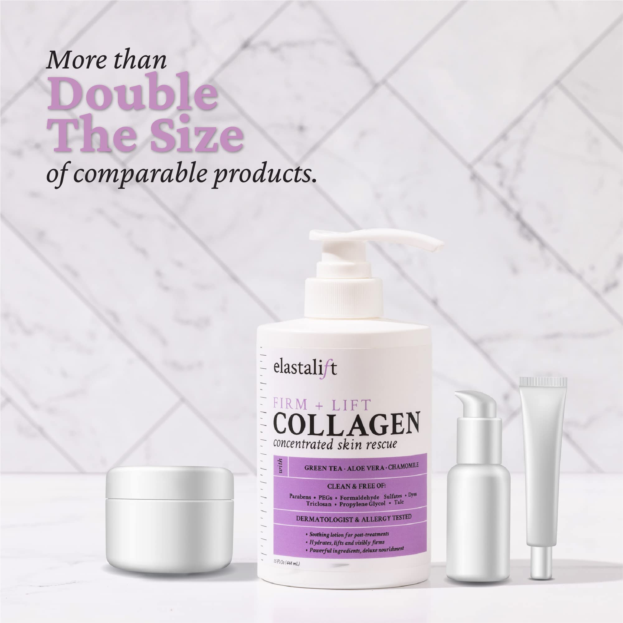 Elastalift Collagen Cream packaging highlights fragrance-free formula for all skin types.