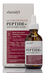 Elastalift peptide serum bottle closeup highlights clean formula for sensitive skin