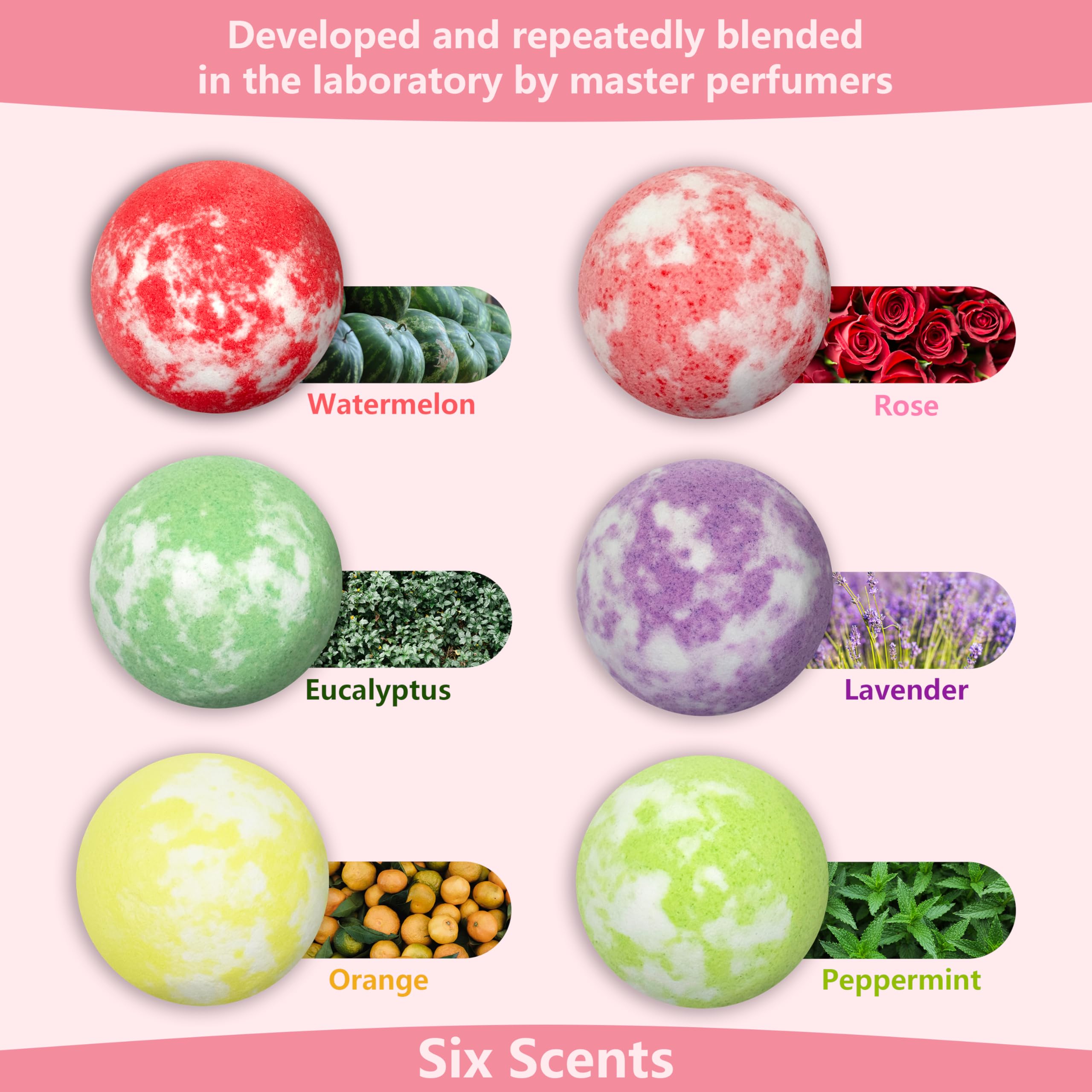 Elaunva bath bombs rose scent enhances gentle, luxurious bath moments.