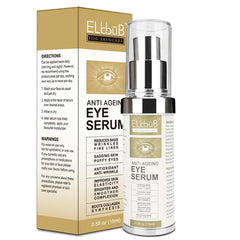 ELBBUB anti ageing eye serum application close-up showing hydration and smooth under-eye skin