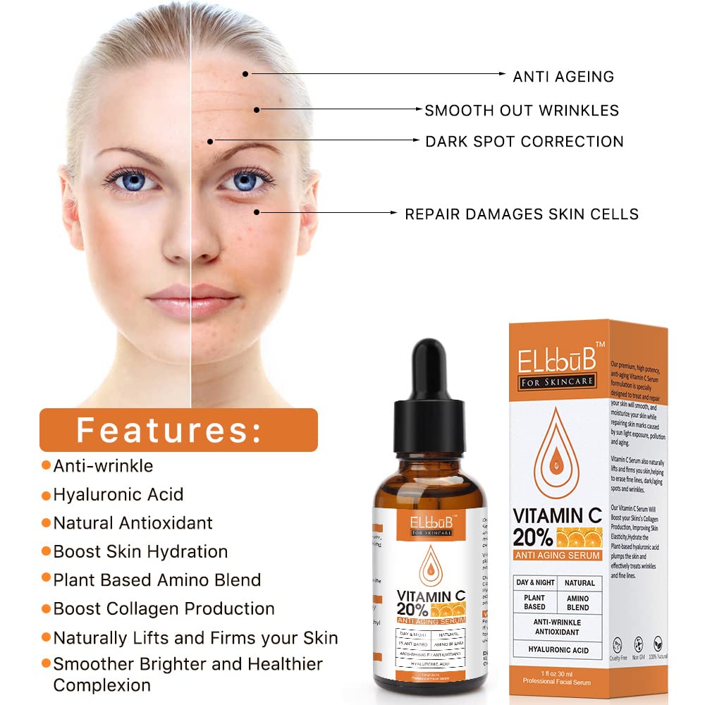 ELBBUB botanical hyaluronic acid serum bottle highlighting moisture boost
