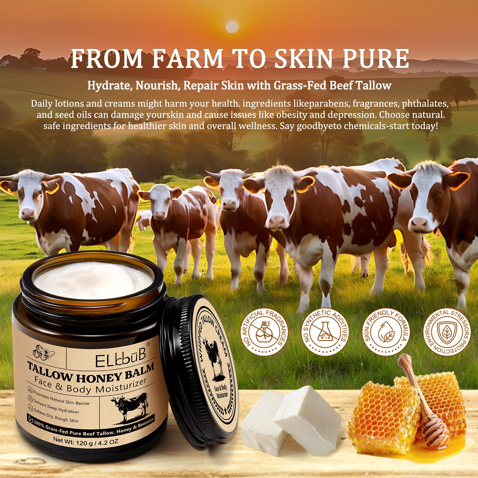 ELBBUB face and body application demonstrates easy, even coverage