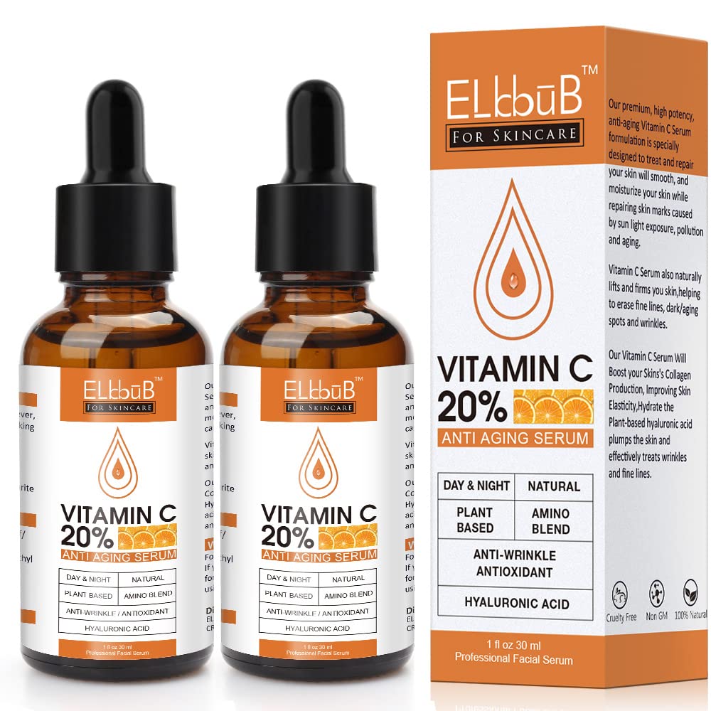 ELBBUB premium vitamin C serum bottle for daily hydration and glow