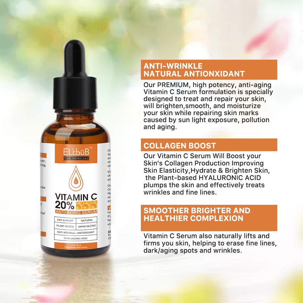 ELBBUB serum fine lines focus swatch showing potential firming effect