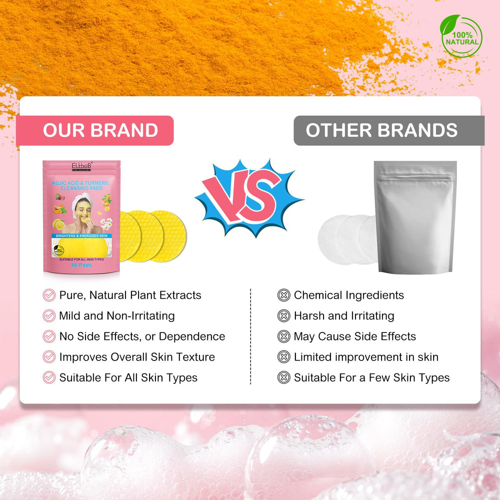 ELBBUB Turmeric Cleansing Pad kojic-acid focus supports clean skin feel.