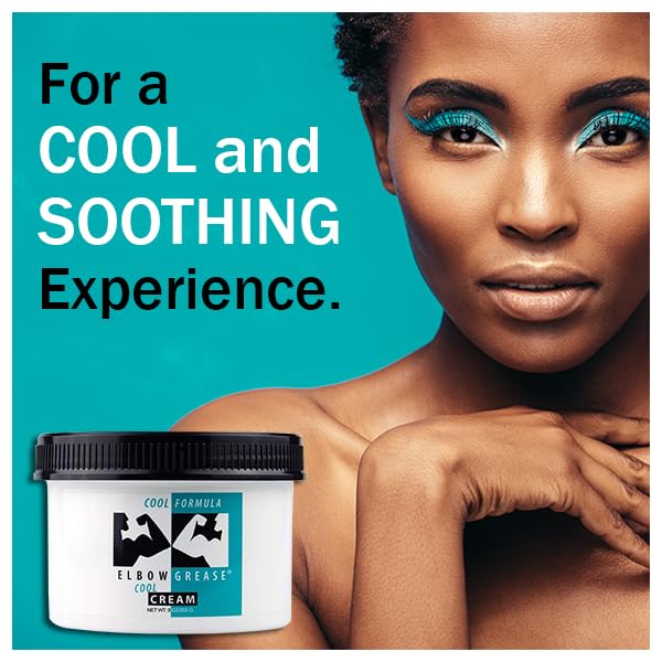 Elbow Grease Cool Massage Cream texture demonstrates smooth glide for effortless massage.