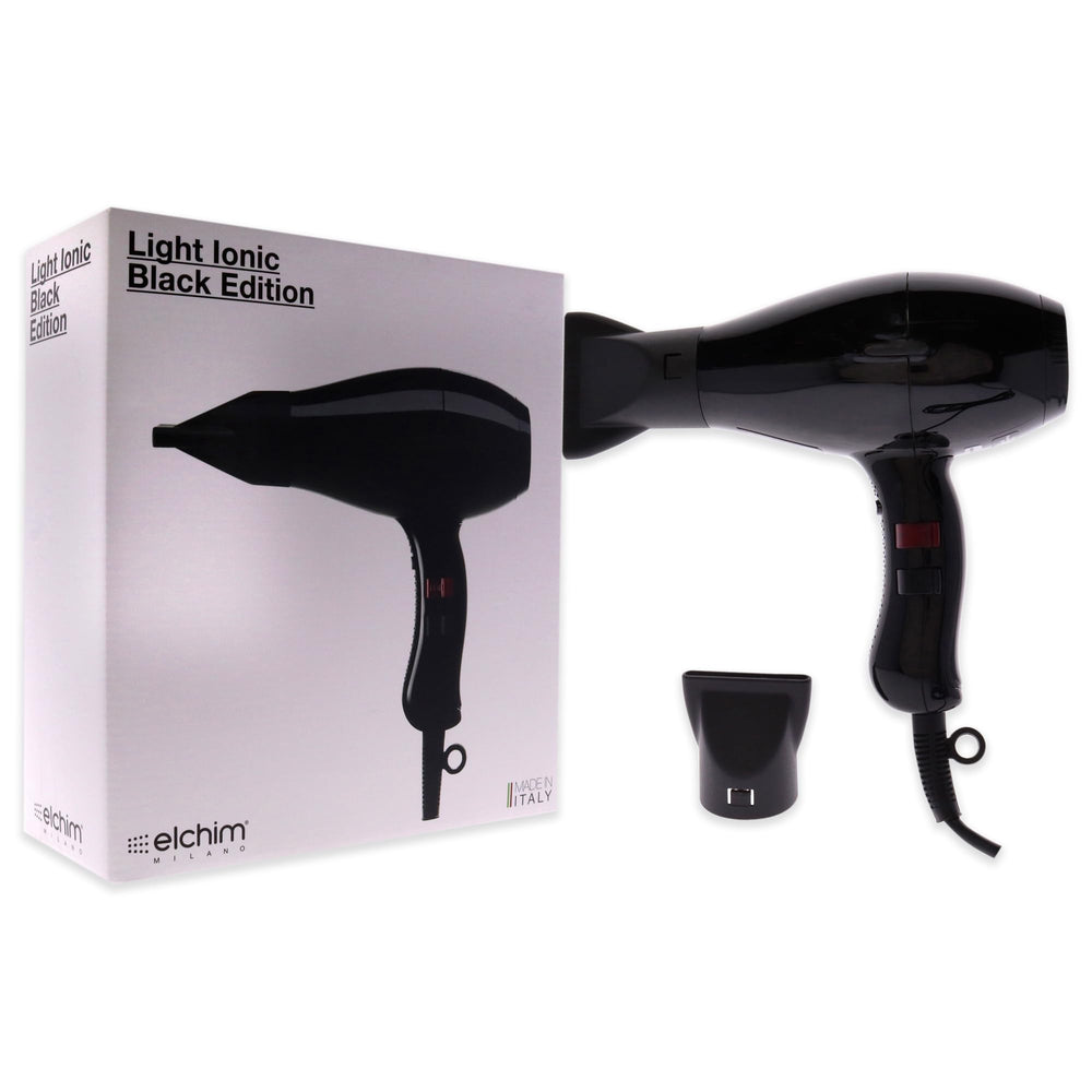 Elchim 3900 Light Ionic Black concentrator attachment 1 for precise airflow.