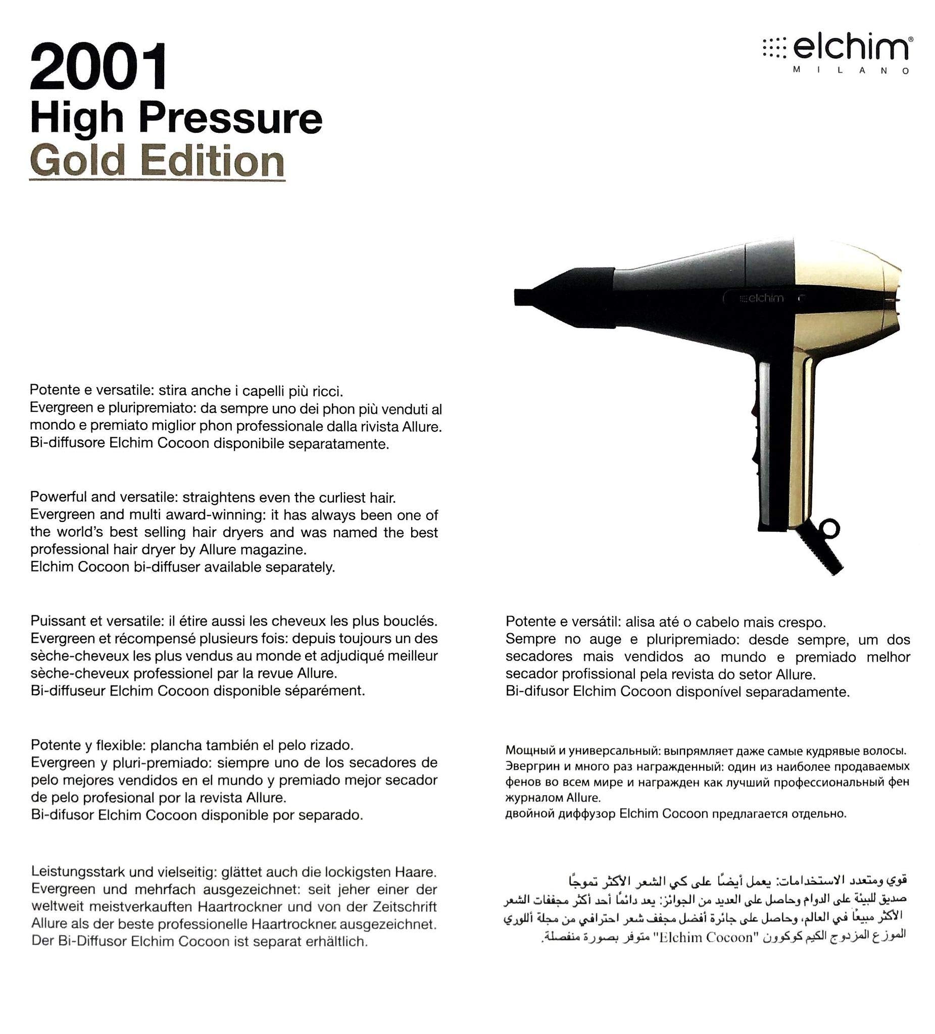 Salon scene with Elchim Classic 2001 used by a professional stylist.