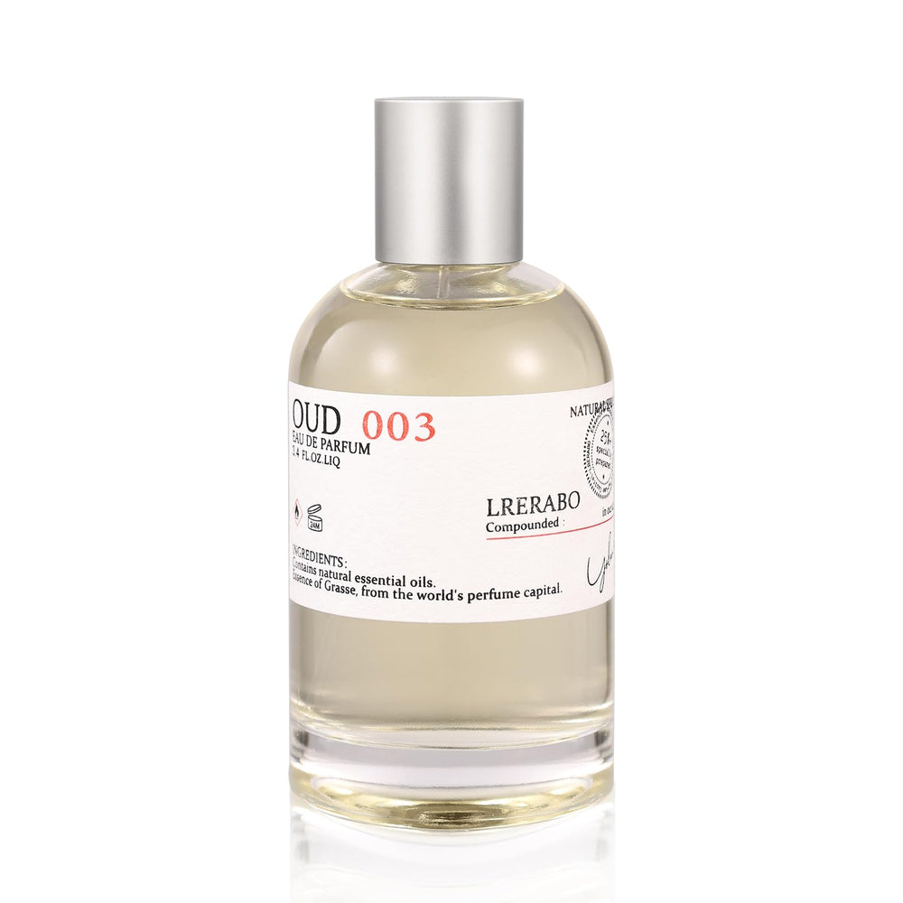 EldEast LRERABO No.003 bottle highlighting oud-forward fragrance for evening wear.
