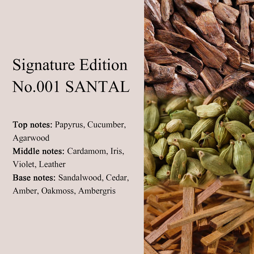 Cedar and ambergris visuals from EldEast SANTAL, signaling premium fragrance depth