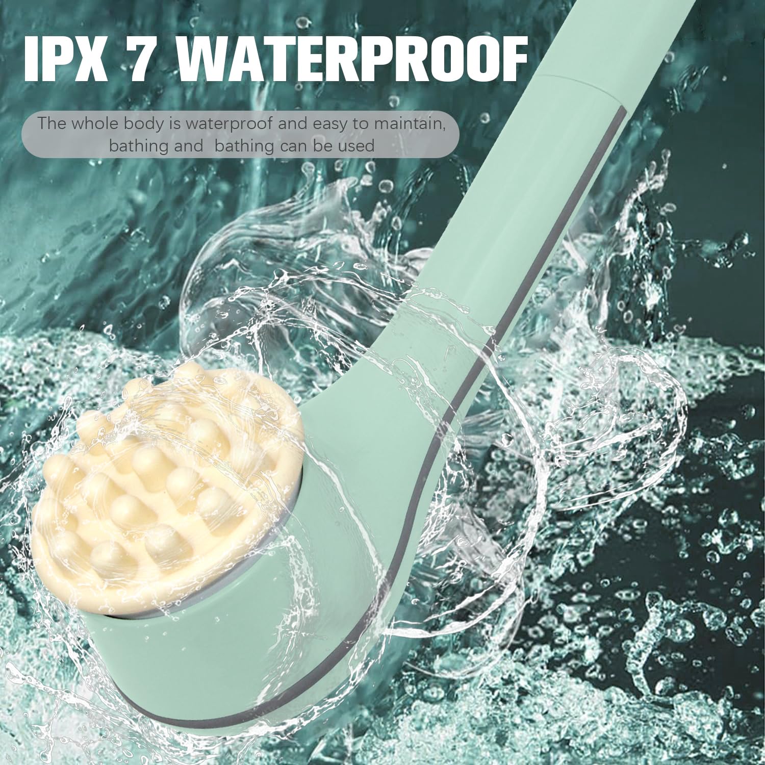 Electric Body Brush waterproof silicone exterior for safe shower use