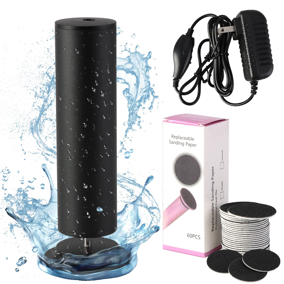 Electric Foot Callus Remover front view highlighting ergonomic design for at-home foot care.