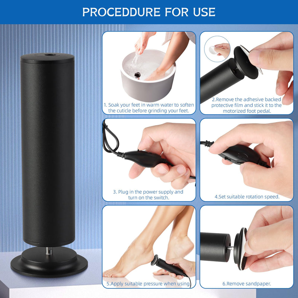 Electric Foot Callus Remover plugged-in operation ensures consistent power.