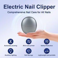 Electric Nail Clipper built-in debris bin keeps nails mess-free.