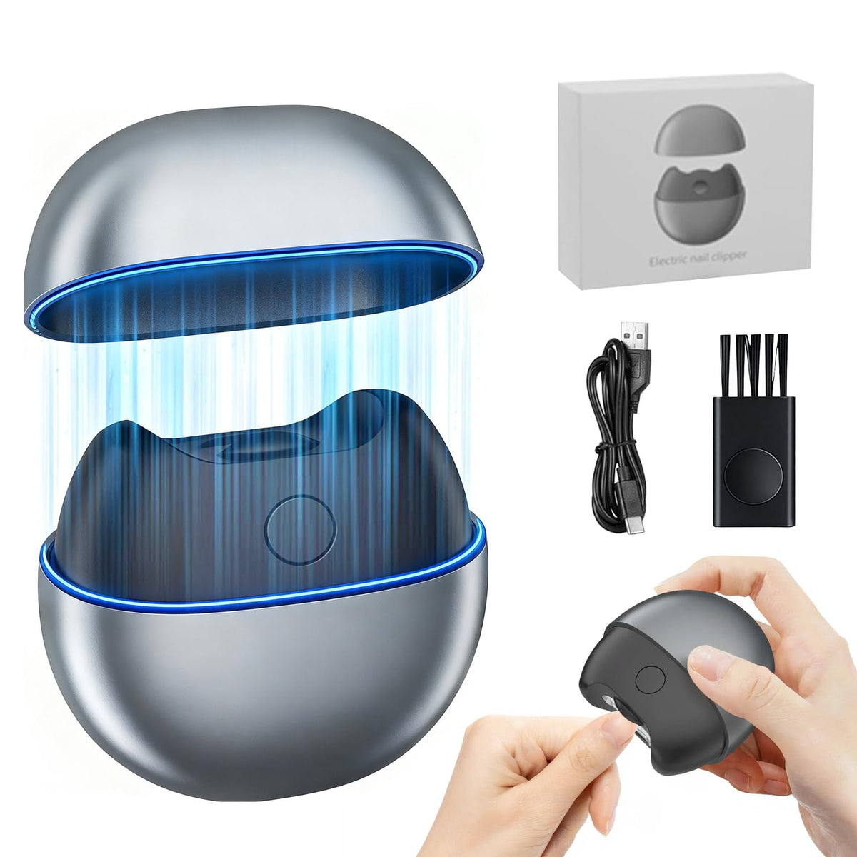 Electric Nail Clipper in a compact design for easy travel grooming.