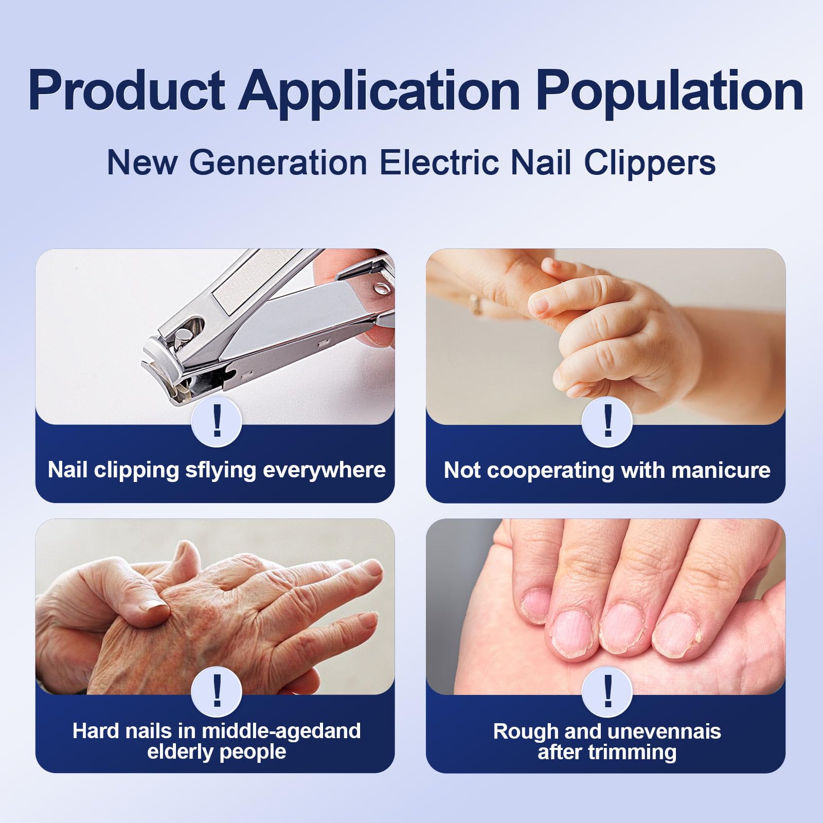 Electric Nail Clipper dust collection feature cleans counters after trimming.