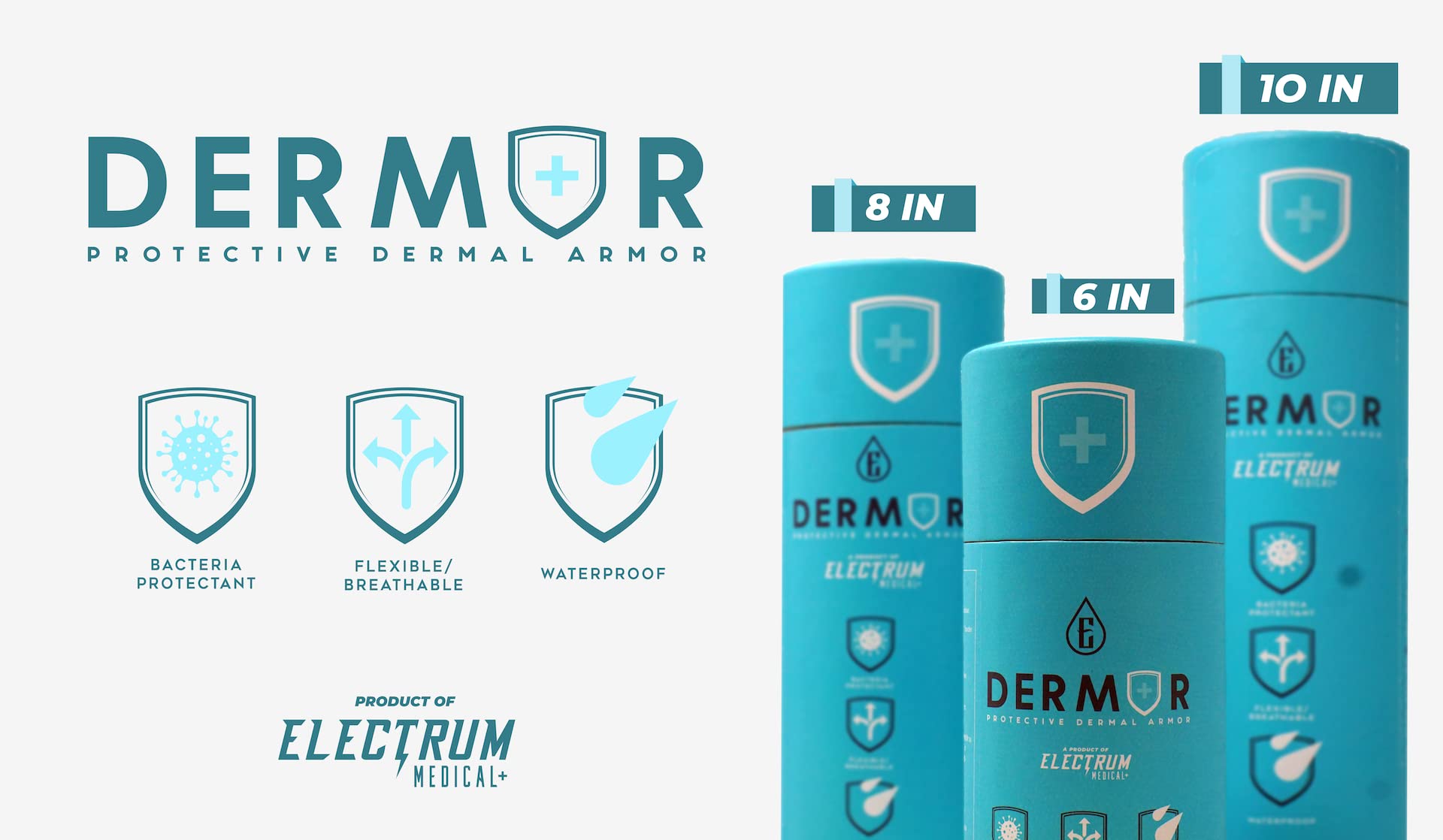 Electrum DERMOR waterproof tattoo bandage transparent film over healed-looking ink.