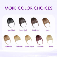 ELEFOCUS clip-in bangs easy to wear with secure invisible clips